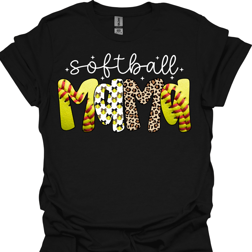 Leopard and Bows Baseball/Softball Mama