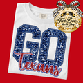 Go Texans Faux Sequins