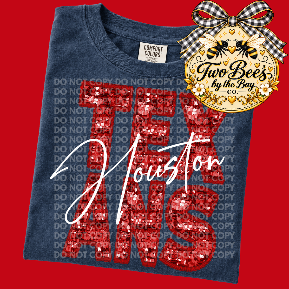 Houston Texans Faux Sequins