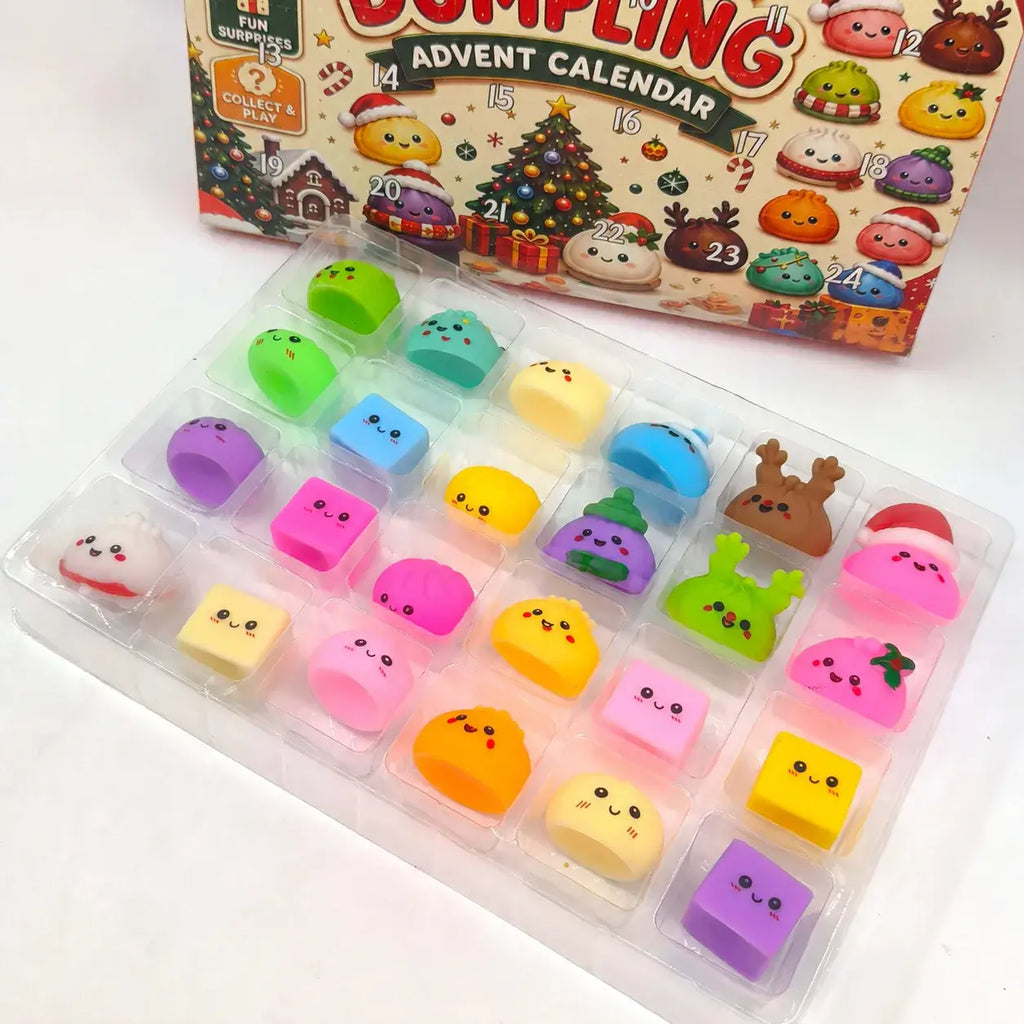 24-Day Christmas Emoji Dumpling Squishy Advent Calendar