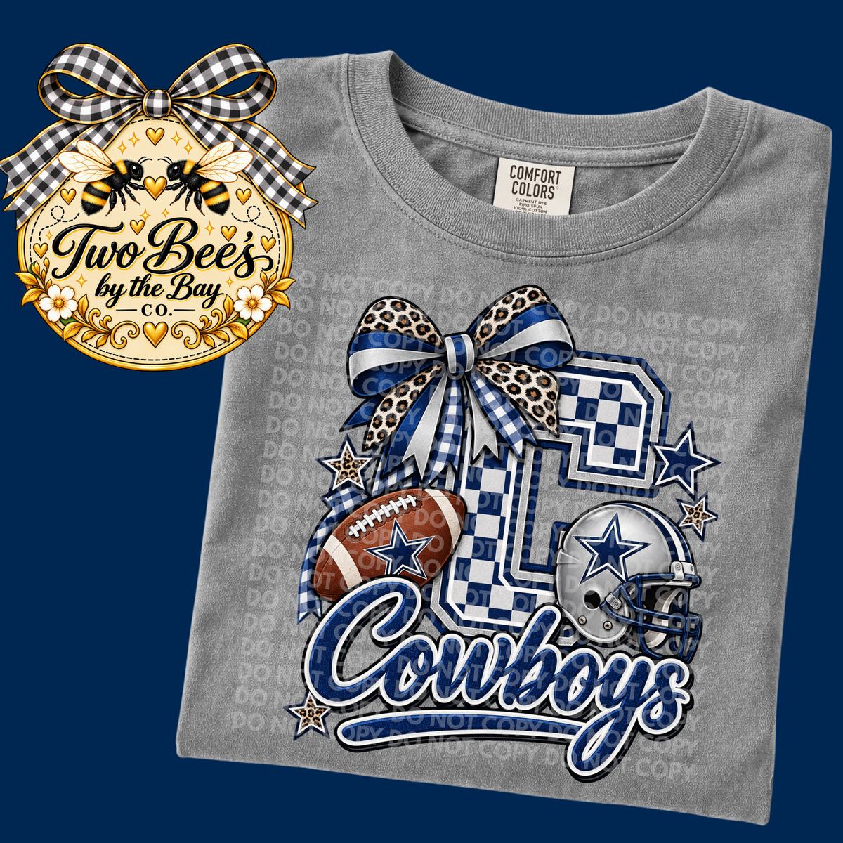 Checked and Bow Dallas Cowboy