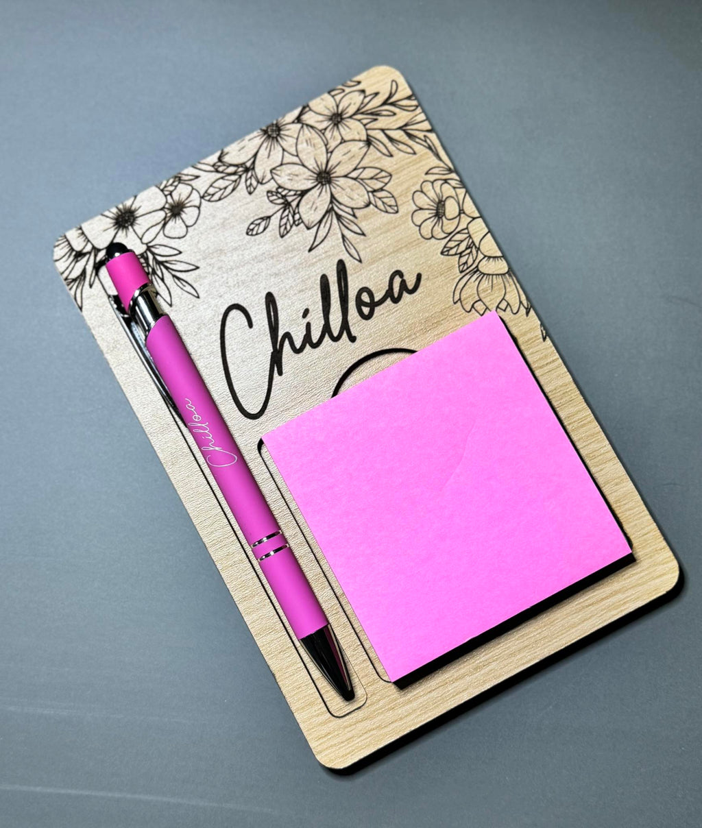 Personalized Note Pad Holder with Personalized Pen