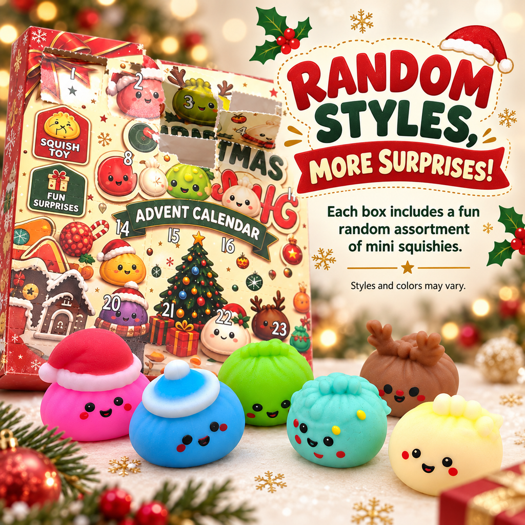24-Day Christmas Emoji Dumpling Squishy Advent Calendar