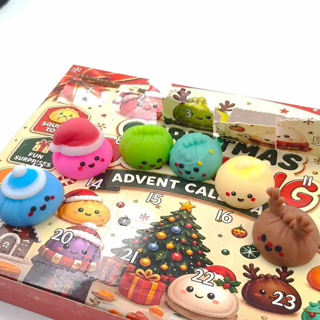 24-Day Christmas Emoji Dumpling Squishy Advent Calendar