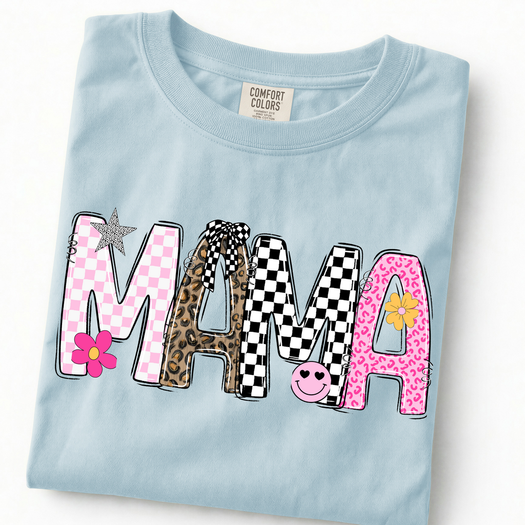 Checkered and Leopard Personalized Name