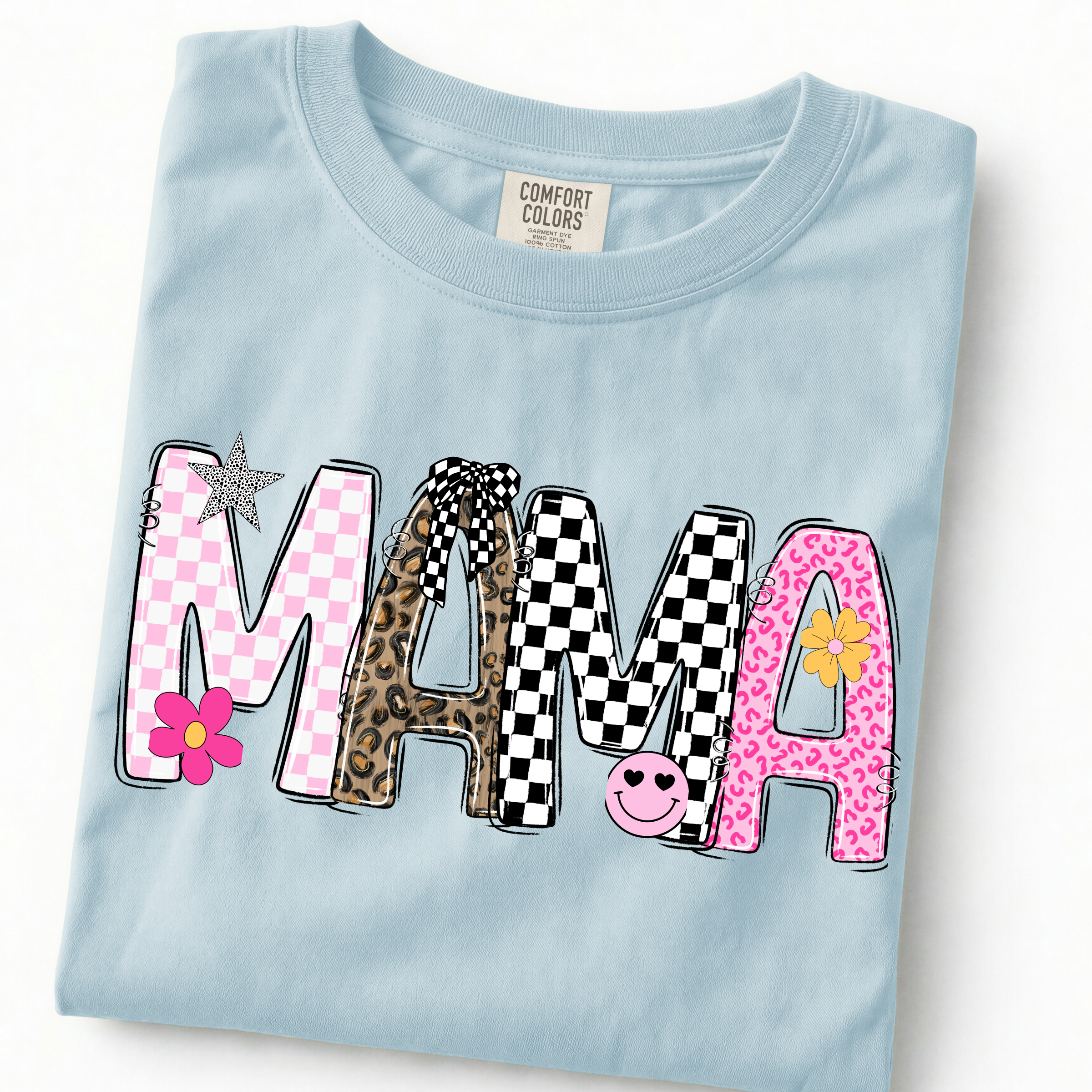 Checkered and Leopard Personalized Name