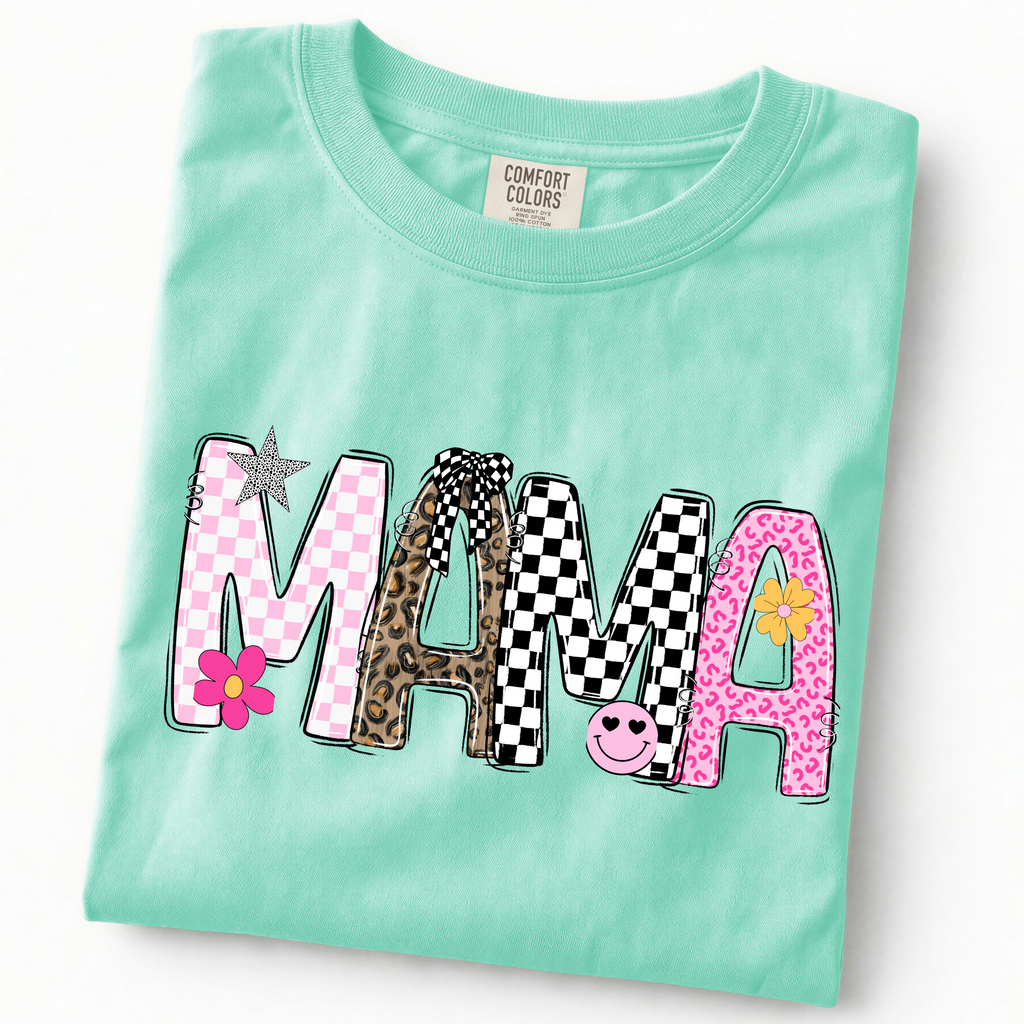 Checkered and Leopard Personalized Name