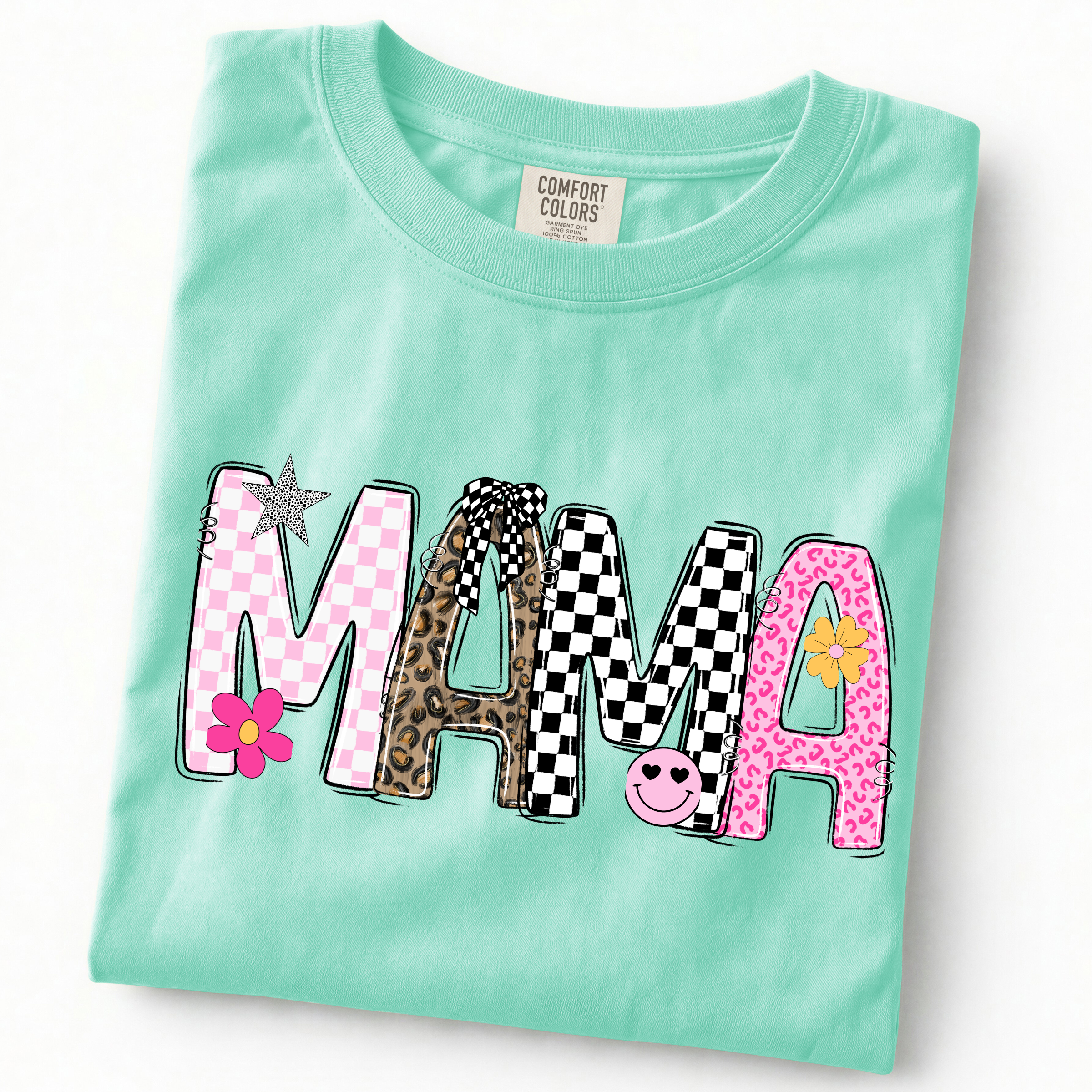 Checkered and Leopard Personalized Name