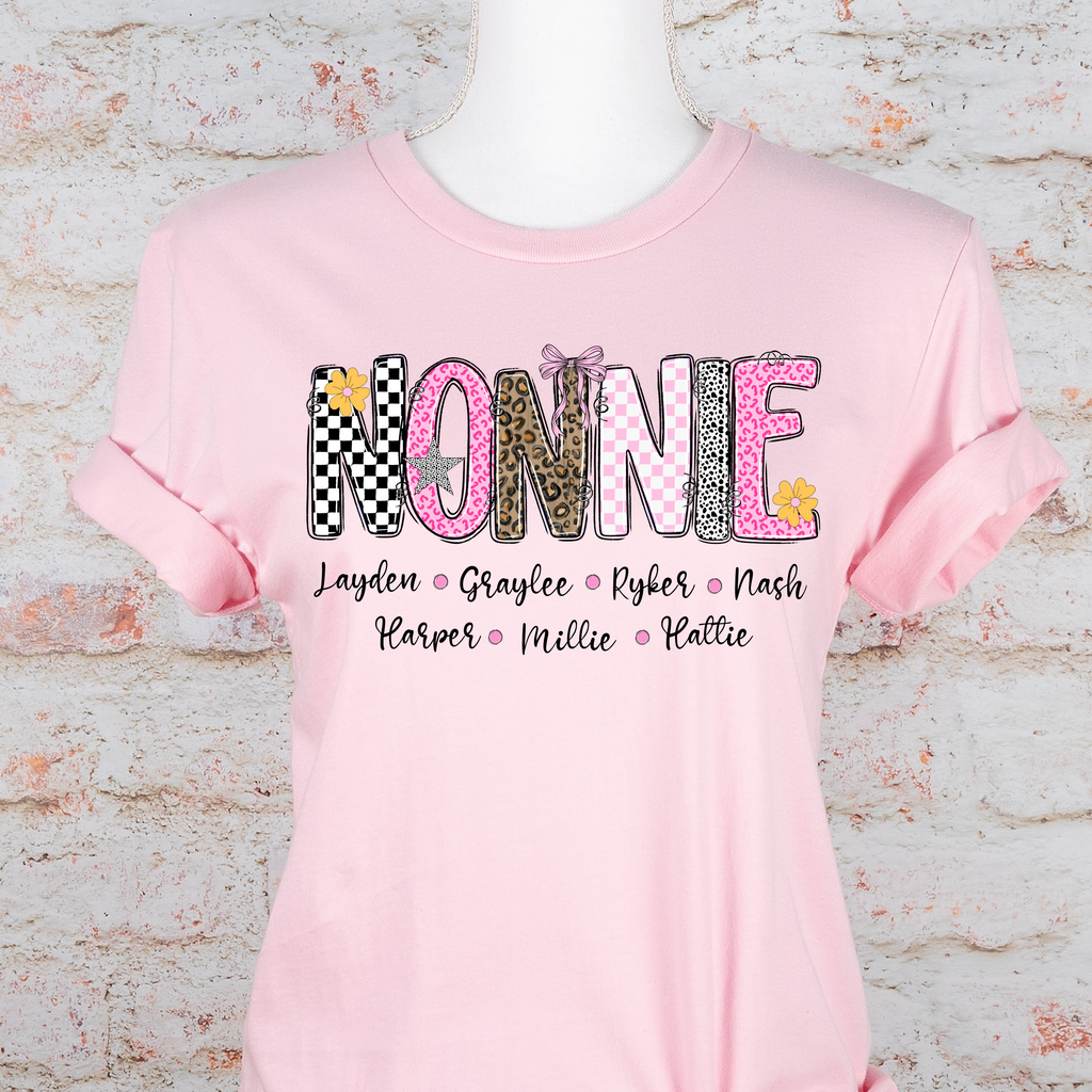 Checkered and Leopard Personalized Name