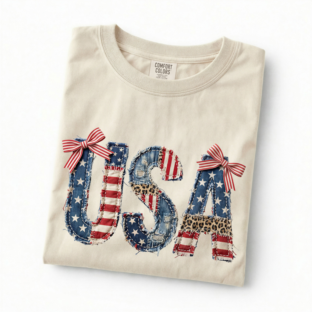 4th of July Faux Patchwork USA