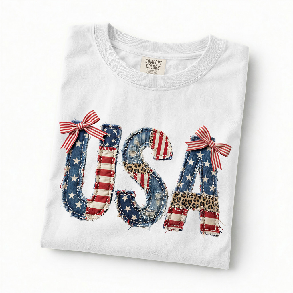 4th of July Faux Patchwork USA