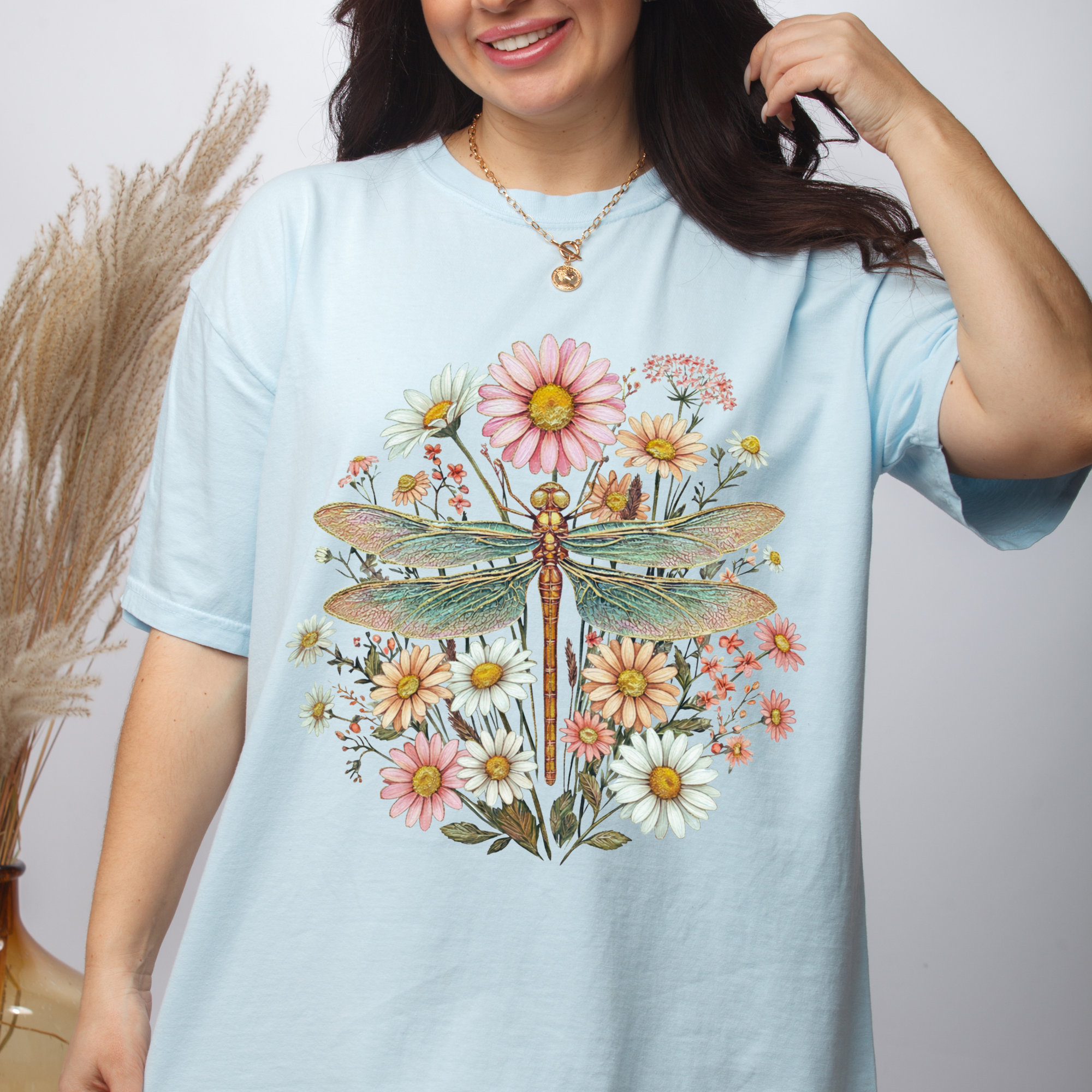 Dragonfly and Wildflowers